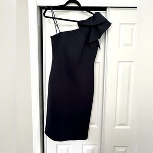 Eliza J Never Worn Navy Blue One Shoulder Formal Dress.